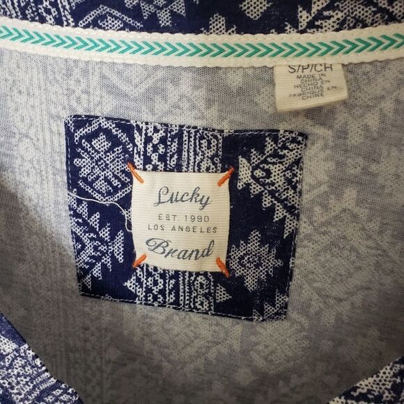 LUCKY BRAND OVERSIZED BOHEMIAN TEE TOP SIZE SMALL/MEDIUM - Picture 3 of 5